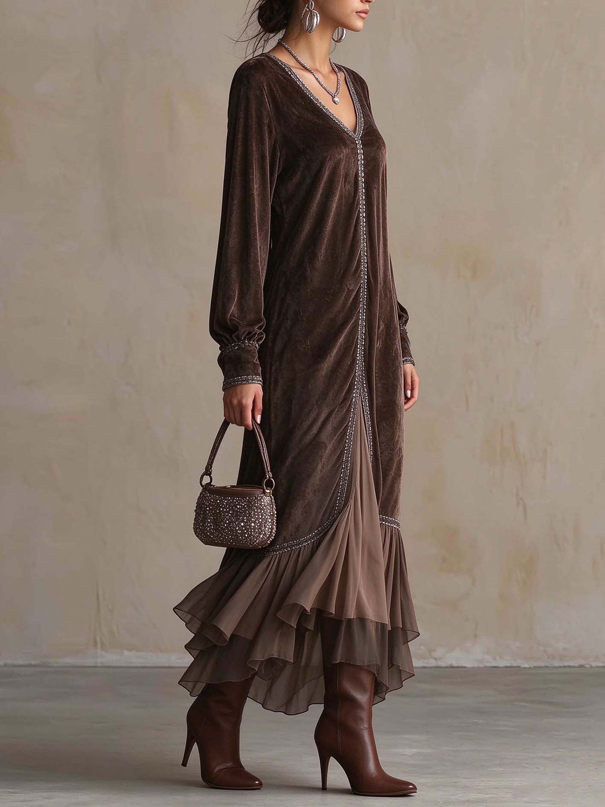Teresa | Relaxed V-Neck Midi Dress