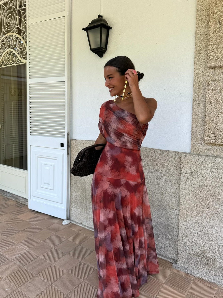 Calanthe™ | One-Shoulder Ruched Maxi Dress