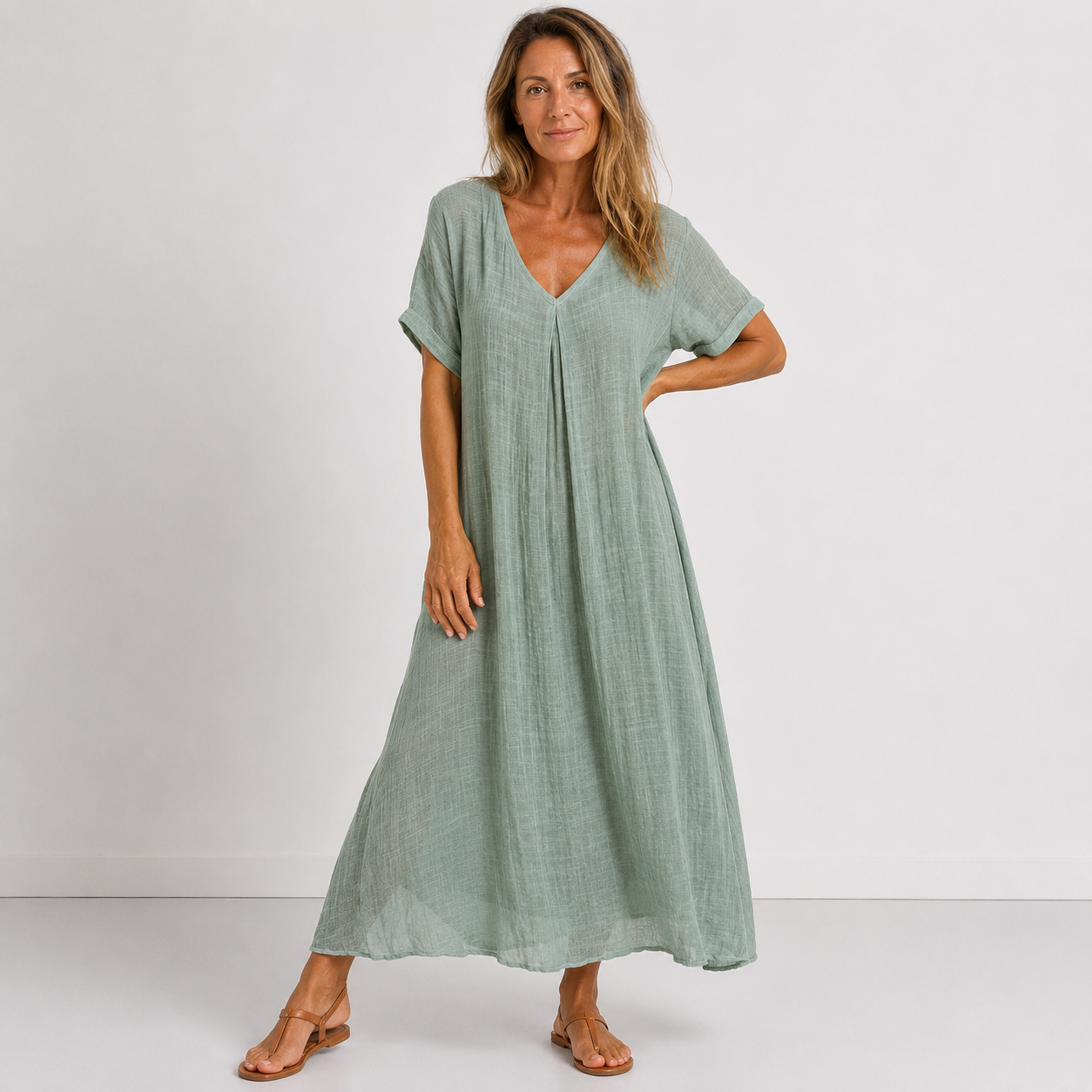 Violette™ | Effortless Linen Maxi Dress