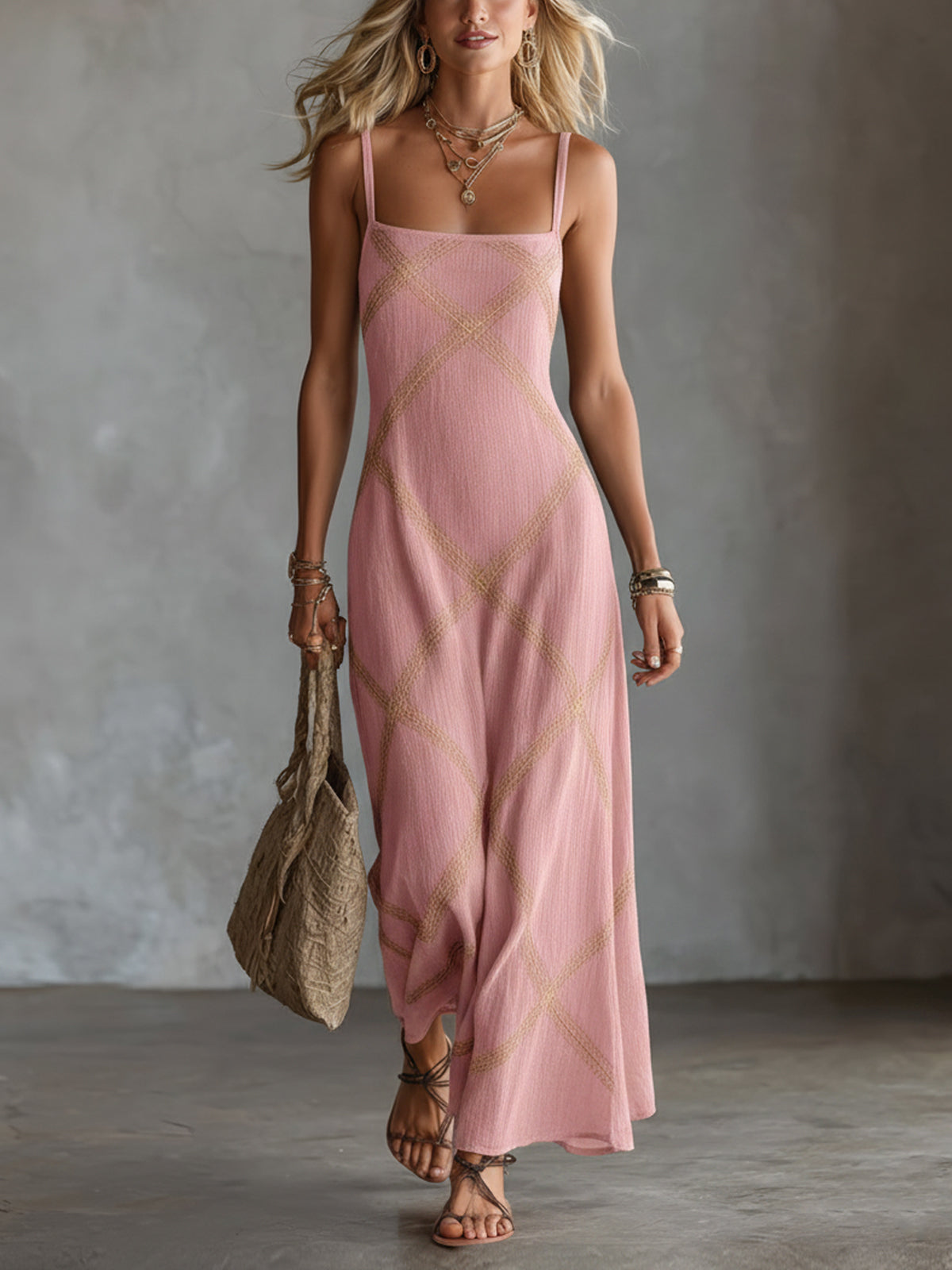 Vittoria | Geometric Print Maxi Dress