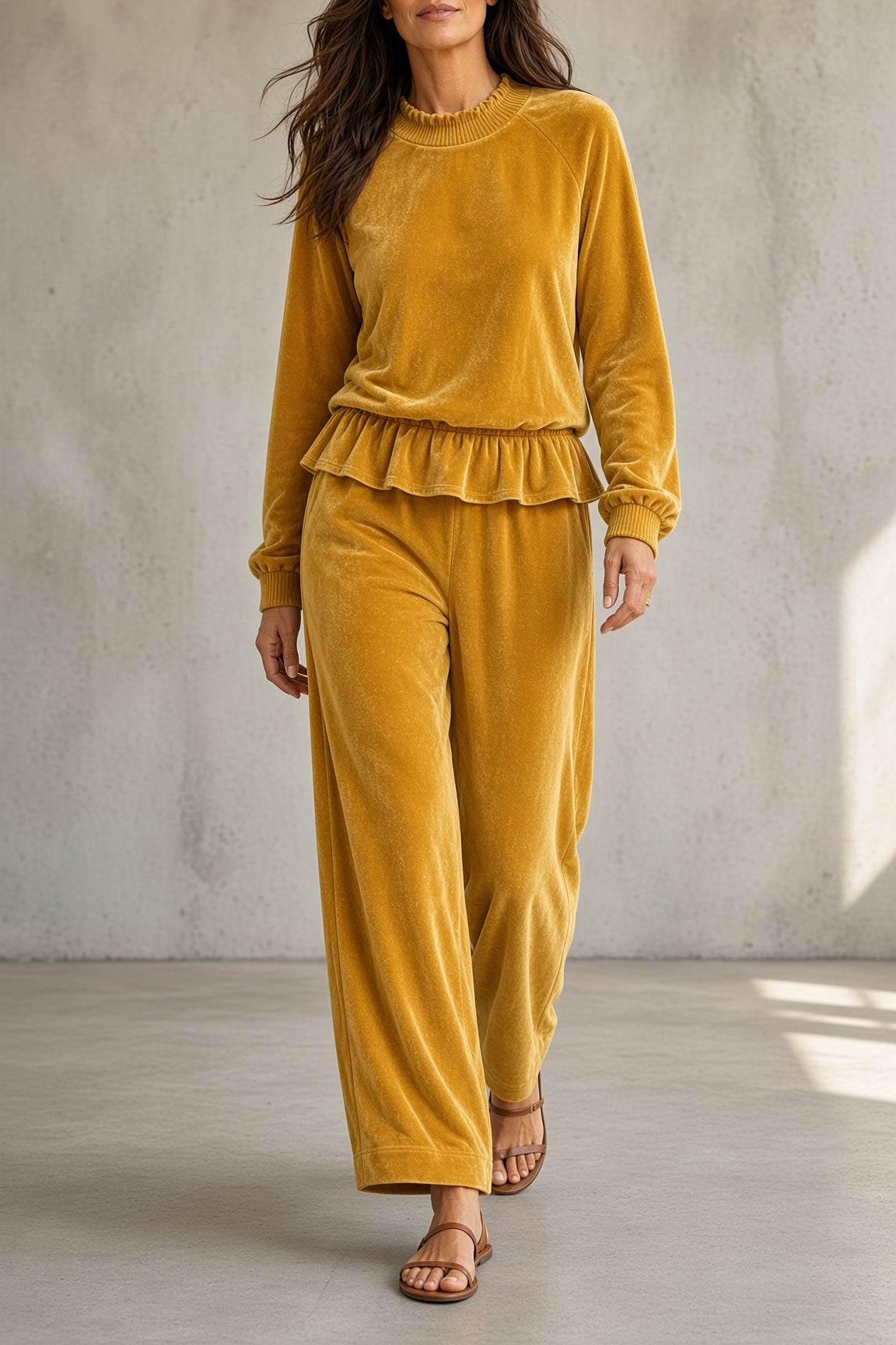 Verity | Ruffle-Trim Two-Piece Set