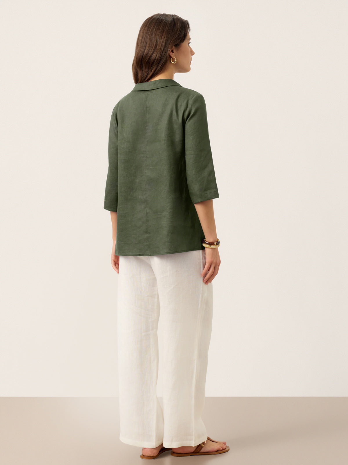 Ottilie | Linen Asymmetric Collar Top