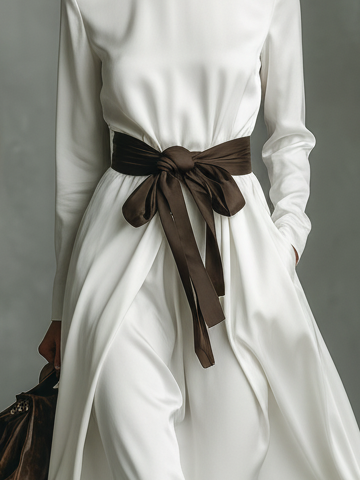 Gabriella | Turtleneck Long Sleeve Midi Dress