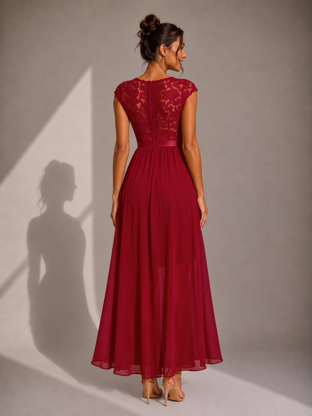 Halina | Evening Chiffon A-Line Dress