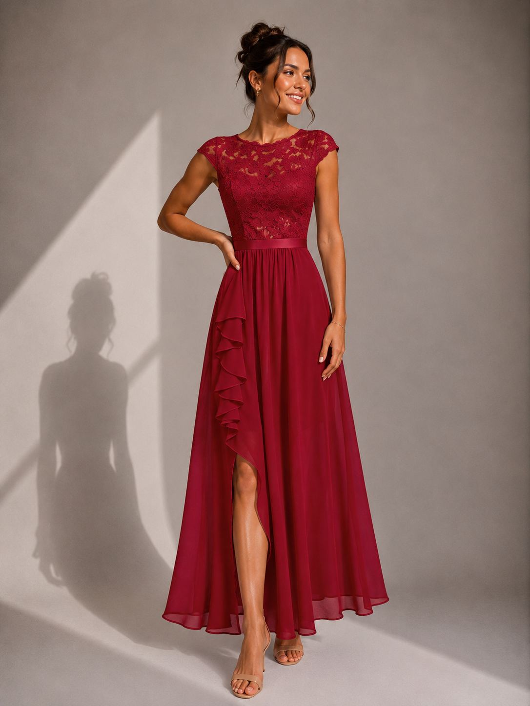 Halina | Evening Chiffon A-Line Dress