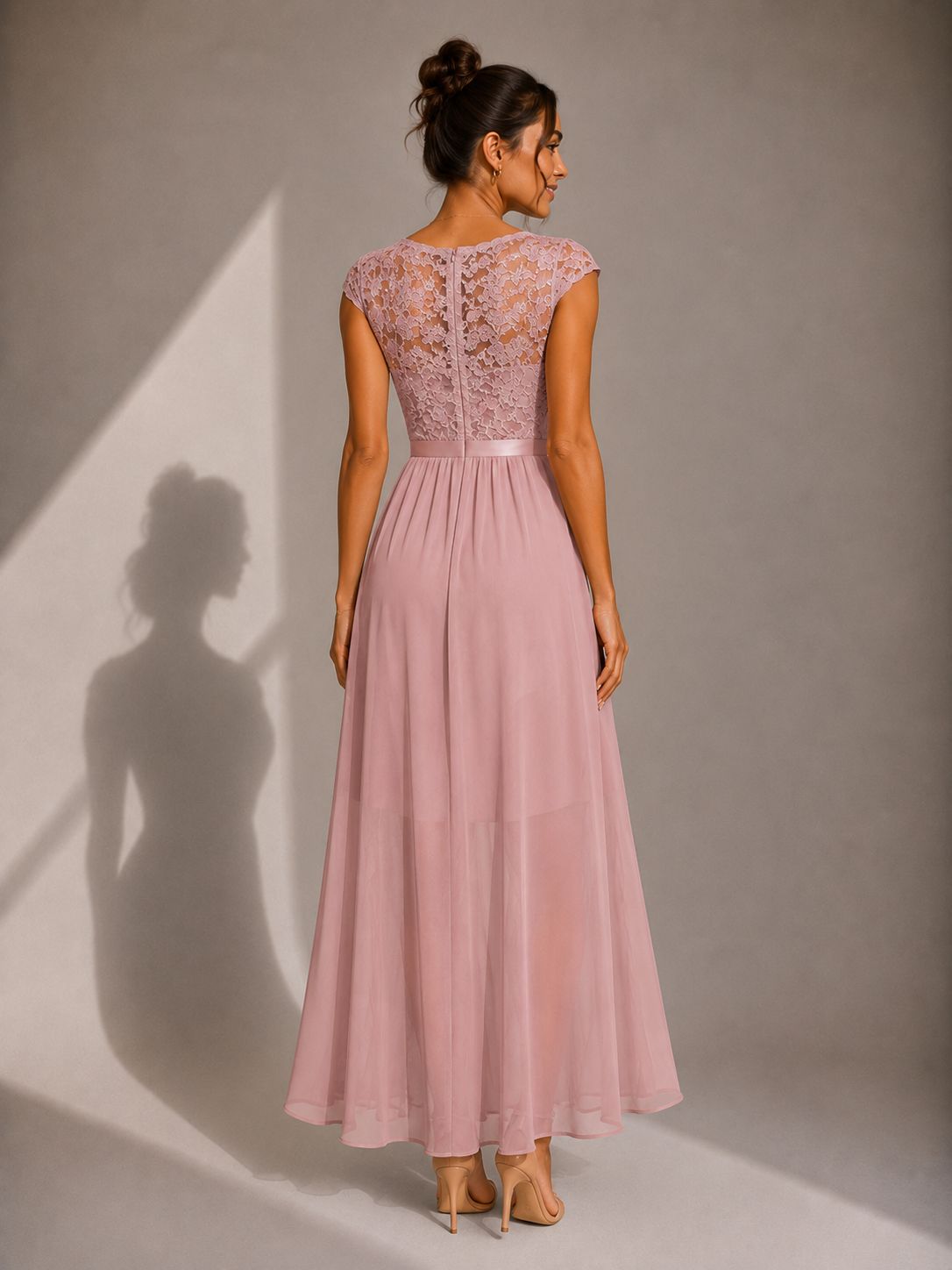 Halina | Evening Chiffon A-Line Dress