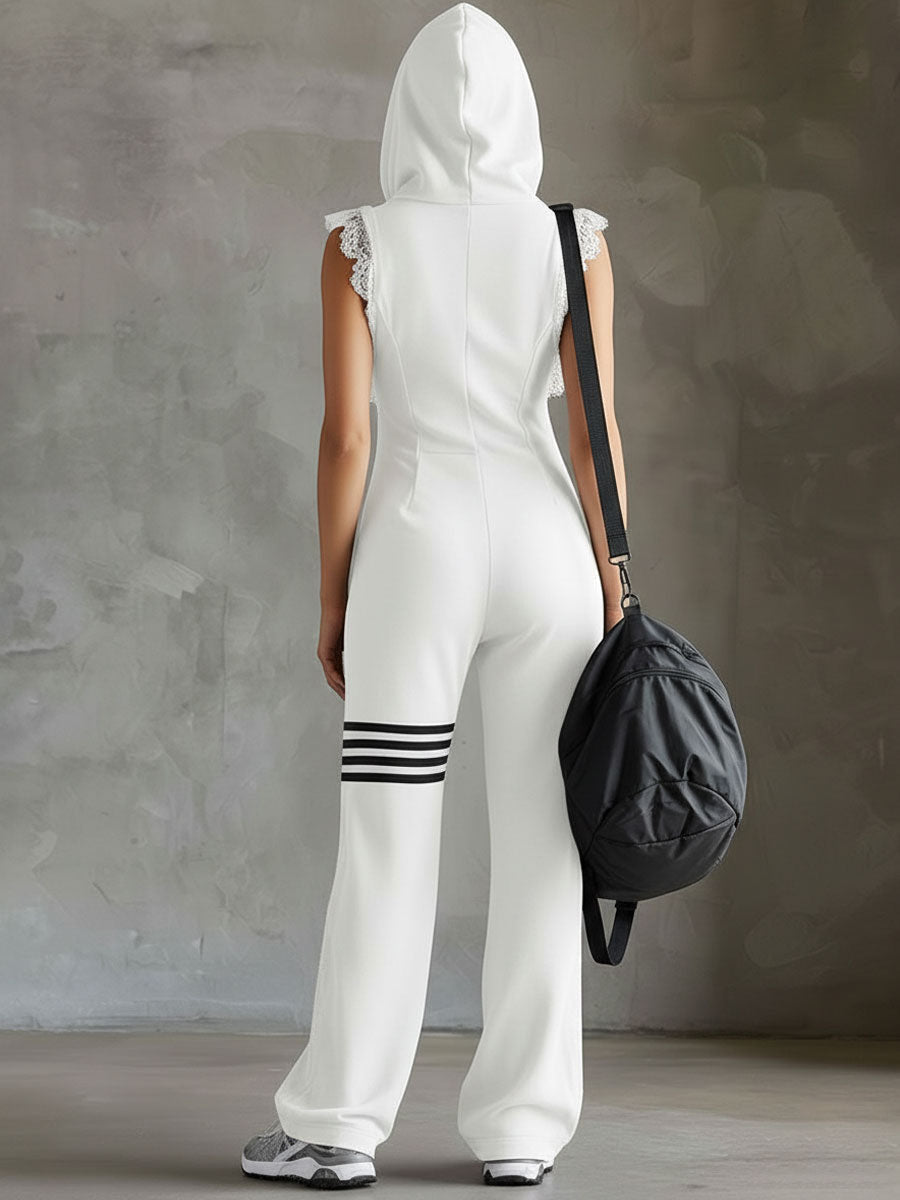 Marcella™ | Retro Zip Hooded Jumpsuit