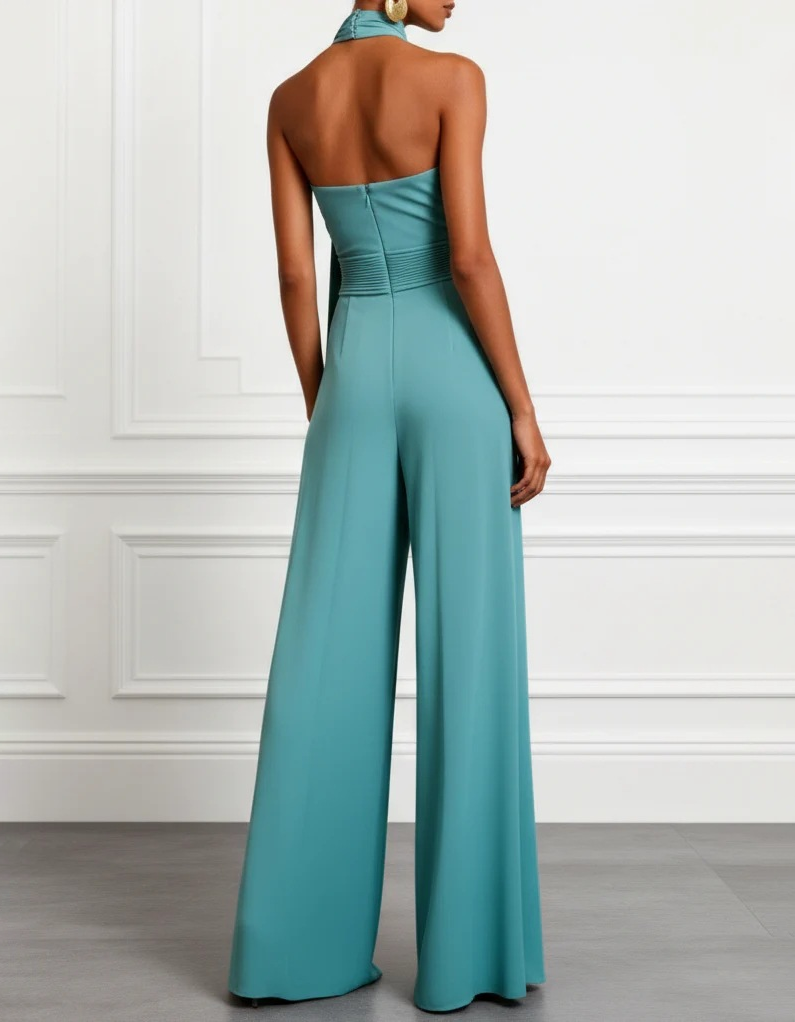 Bellamie | Chiffon Halter Jumpsuit
