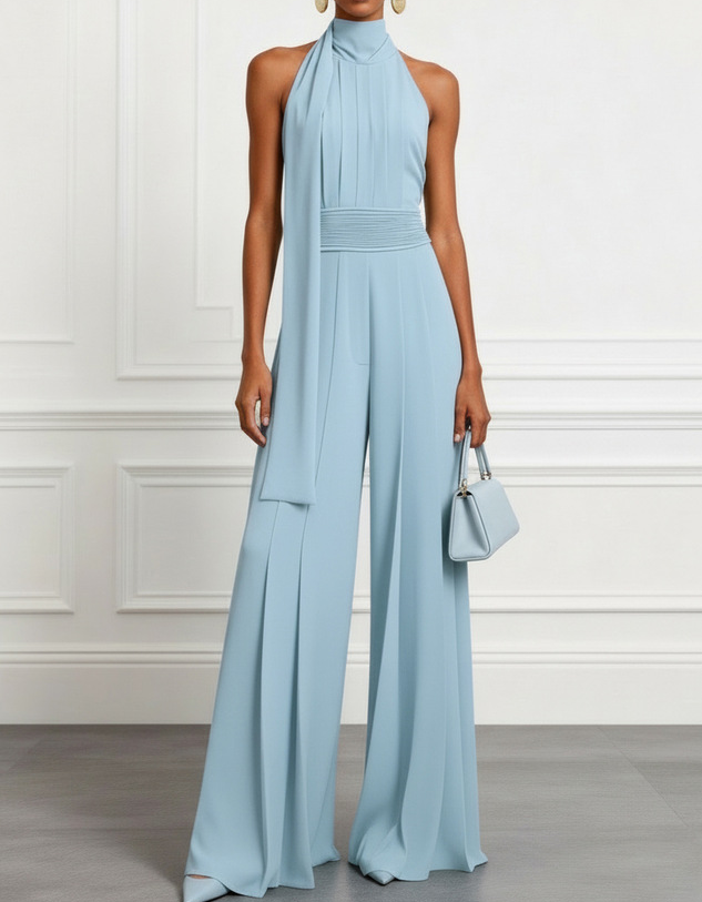 Bellamie | Chiffon Halter Jumpsuit