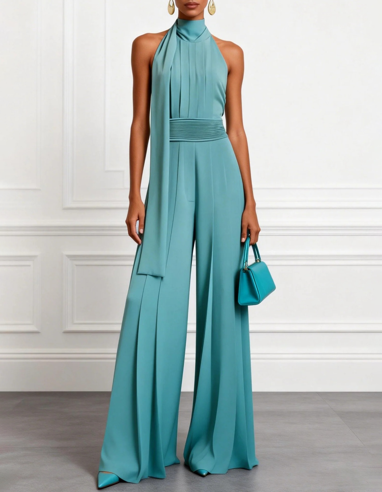 Bellamie | Chiffon Halter Jumpsuit