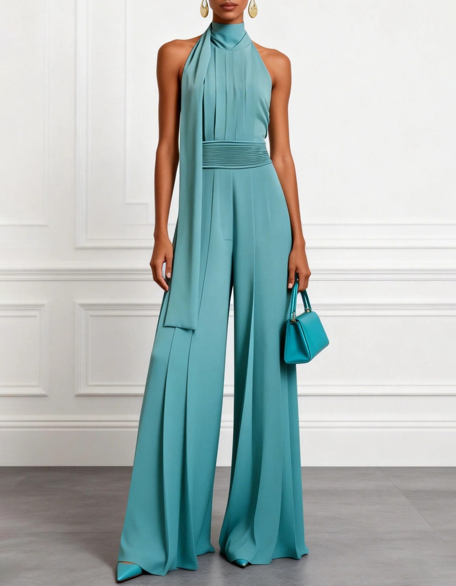 Bellamie | Chiffon Halter Jumpsuit