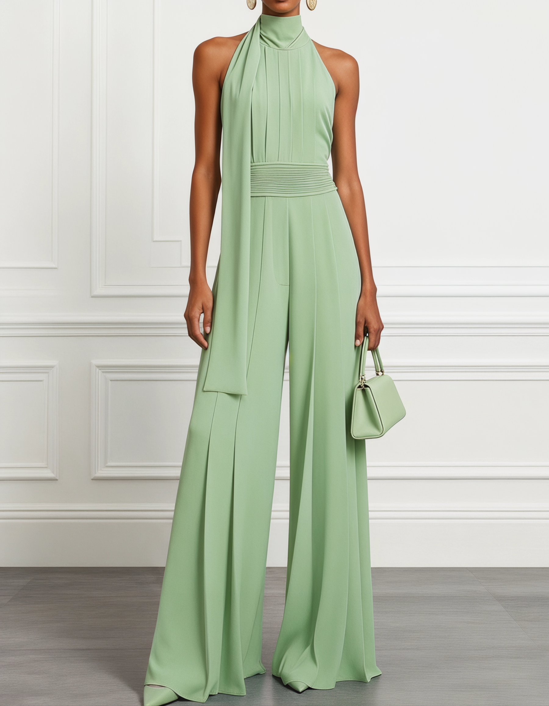 Bellamie | Chiffon Halter Jumpsuit