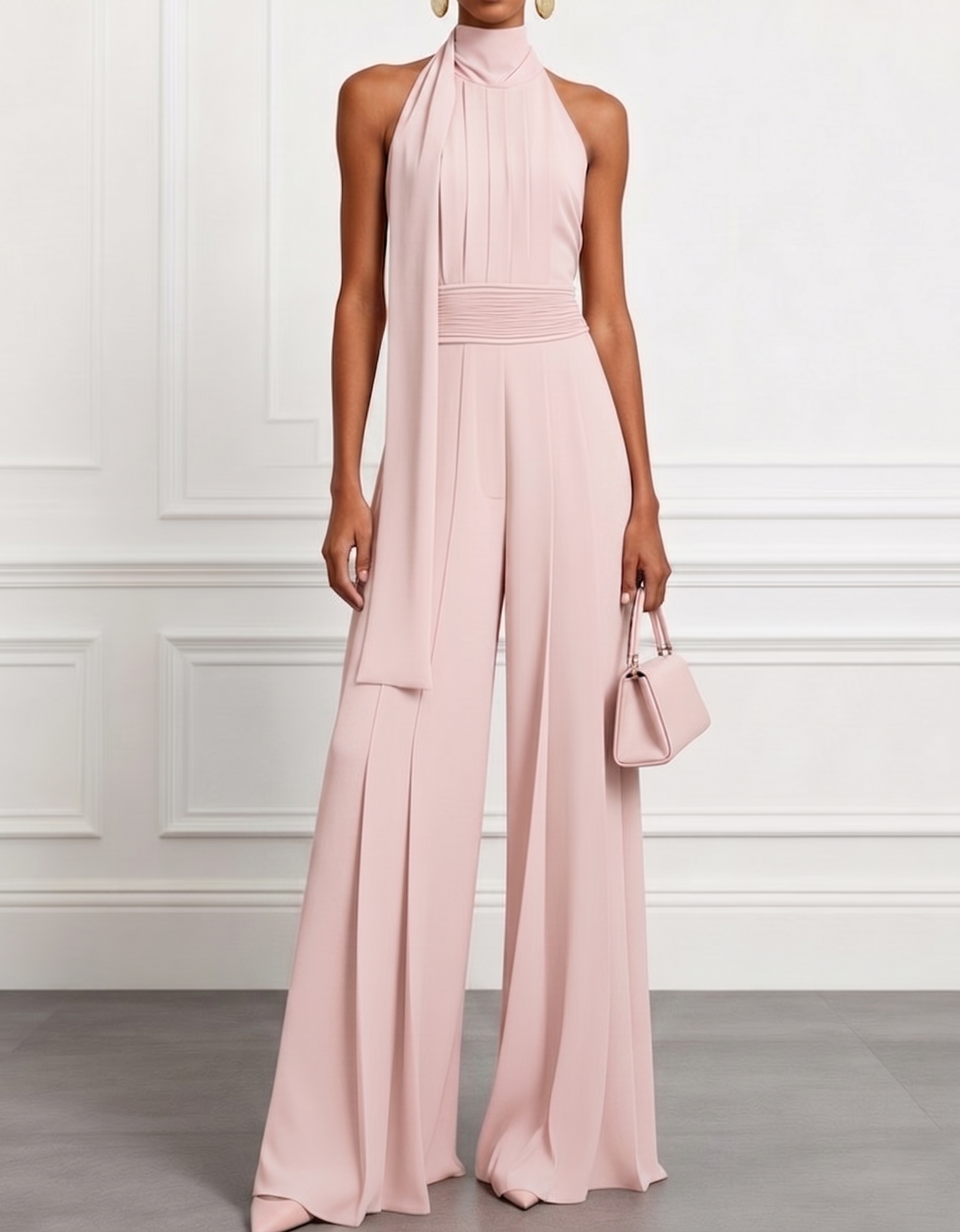 Bellamie | Chiffon Halter Jumpsuit