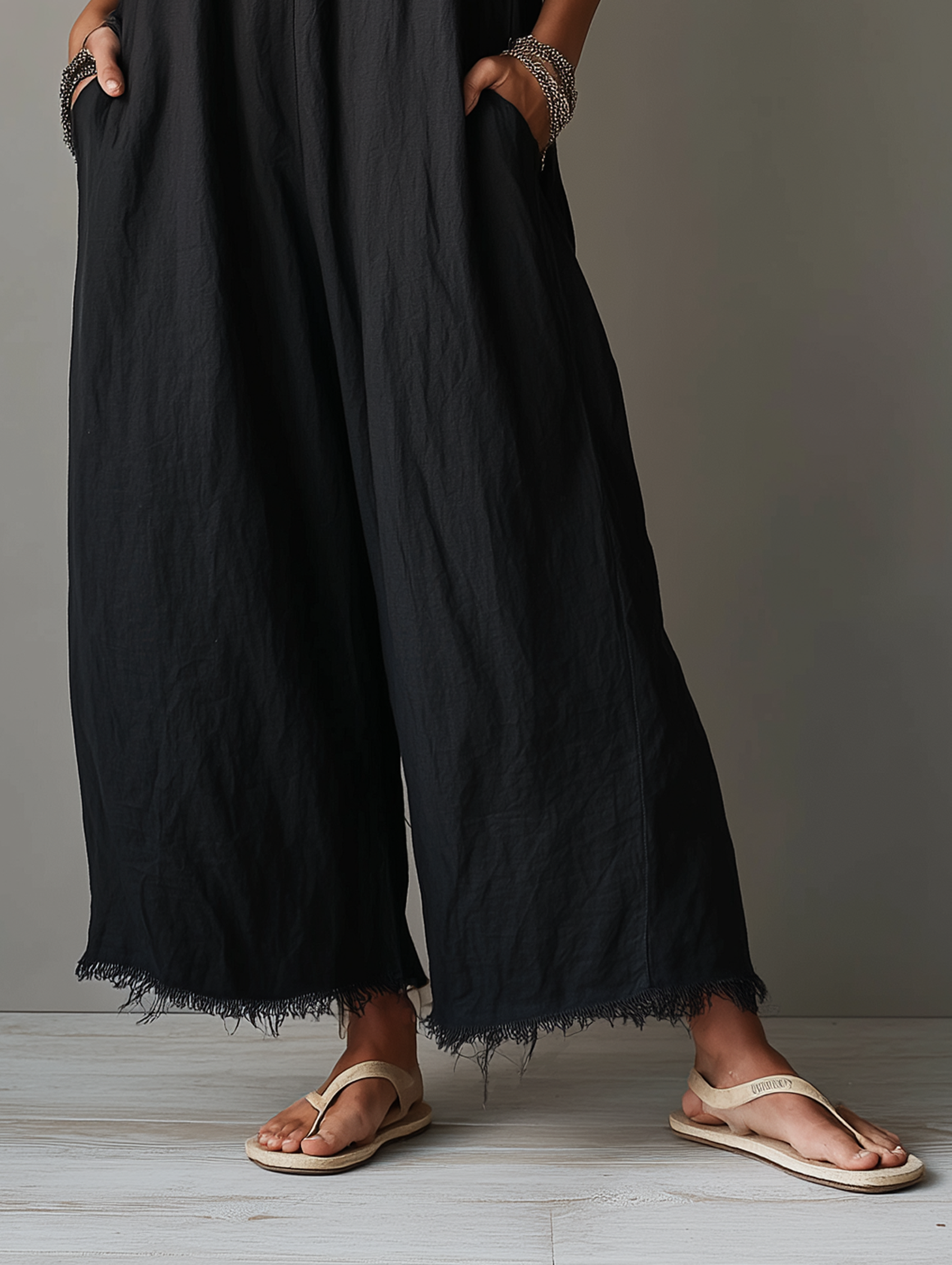 Pascale | Minimalist Linen-Blend Jumpsuit