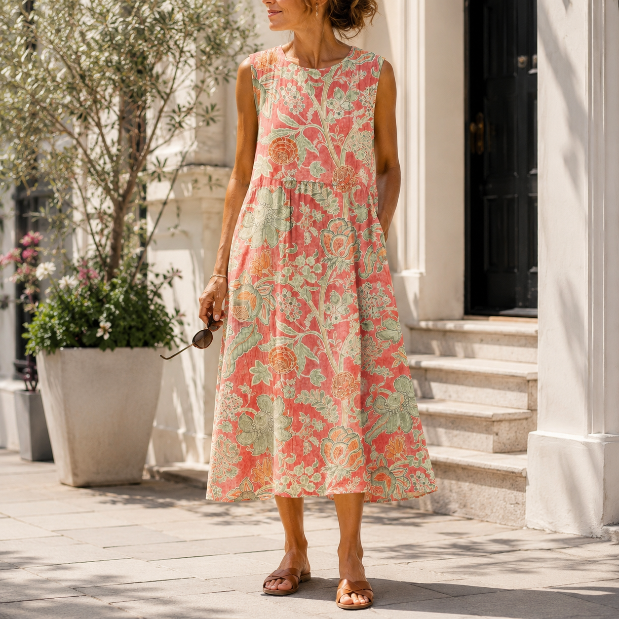 Marina™ | Floral Midi Dress