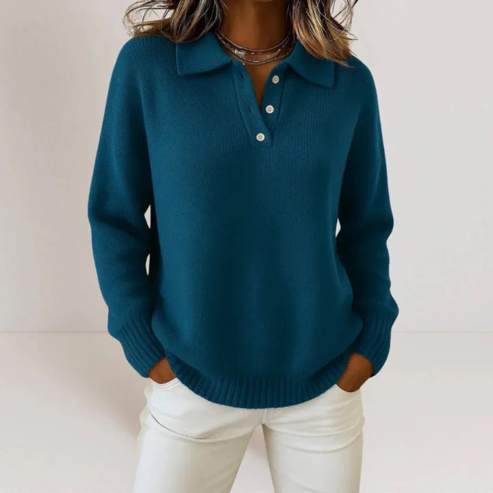 Laura | Soft Knitted Sweater with Collar