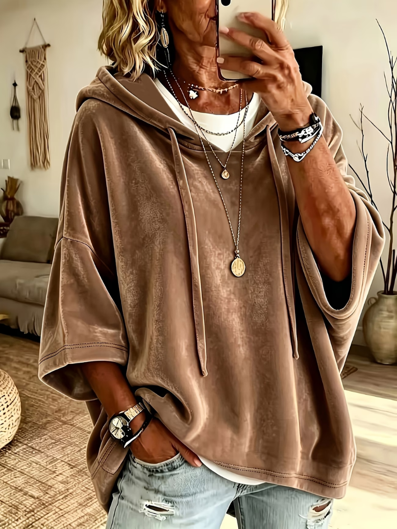 Luana | Luxe Velours Oversized Hoodie
