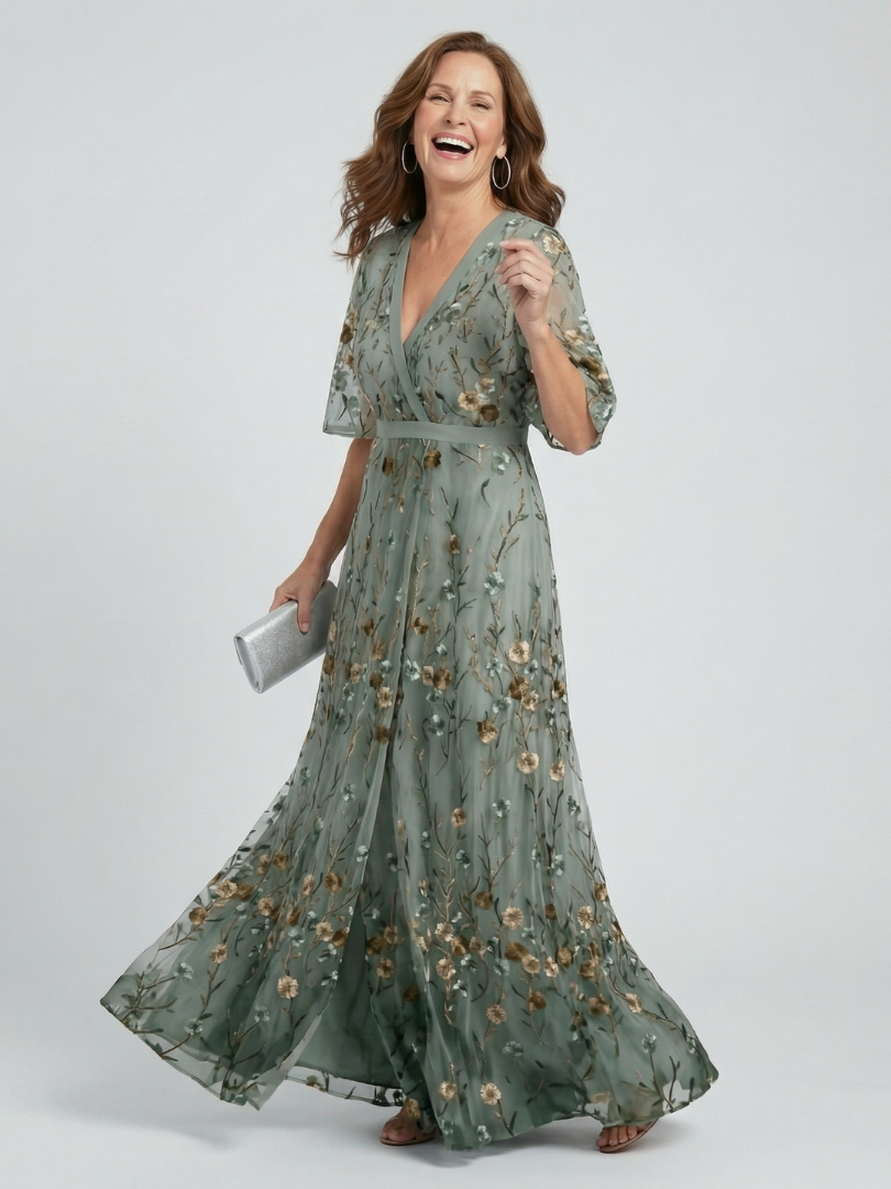 Veralise™ | Embroidered Floral Maxi Dress