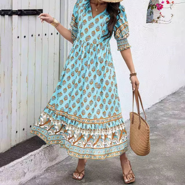 Aubre | Elegant Dress Sunset Breeze