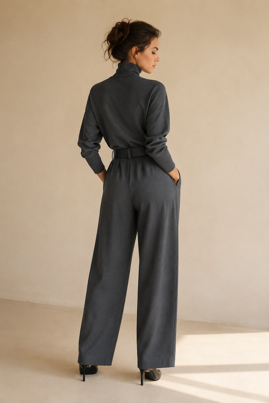 Ines | Turtleneck Sweater & Palazzo Pants Set
