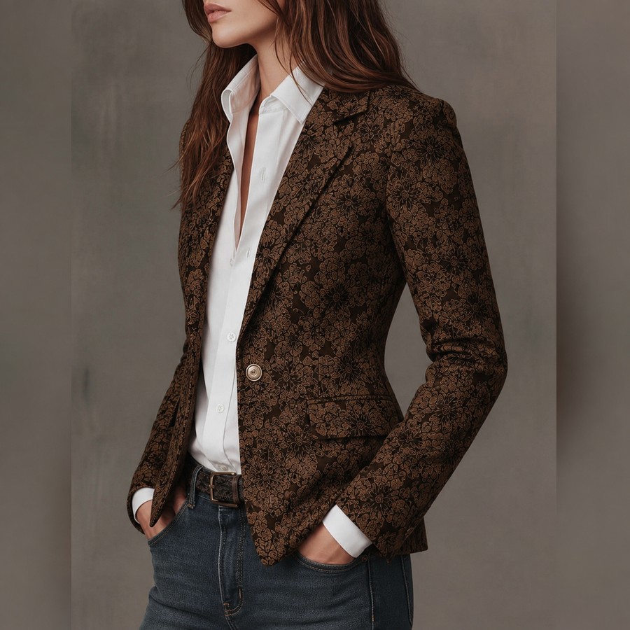 Rosamund | Fitted Jacquard Blazer