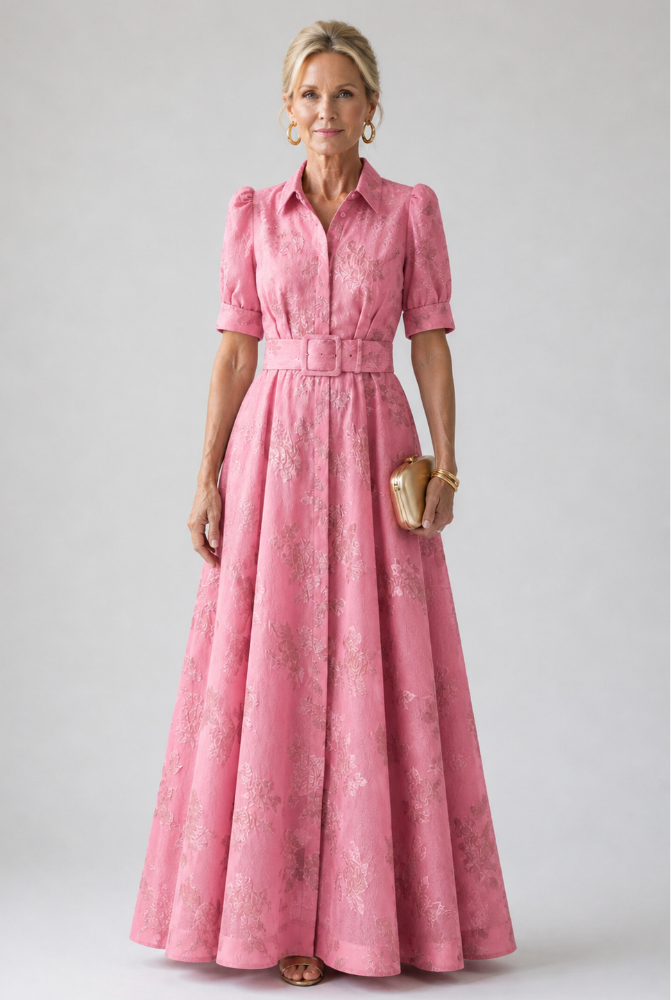 Grace™ | Belted Floral Maxi Dress