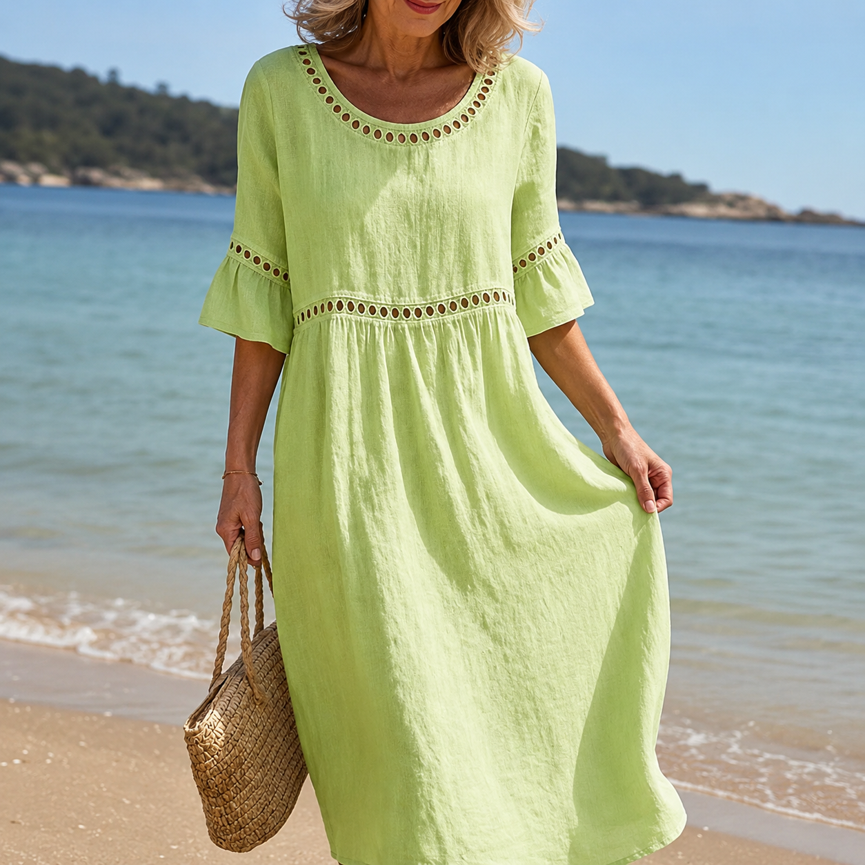 Hélène | Cotton-Linen Long Dress