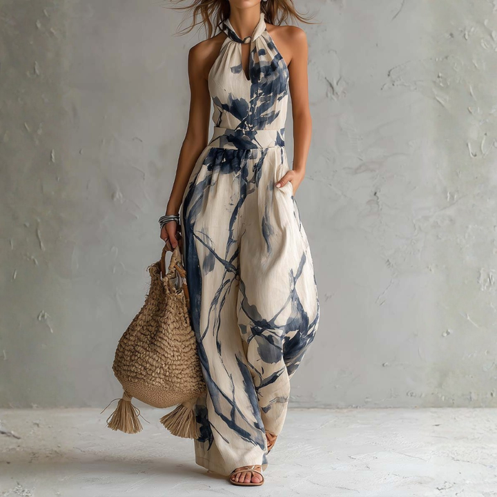 Giada™ | Artistic Halterneck Jumpsuit