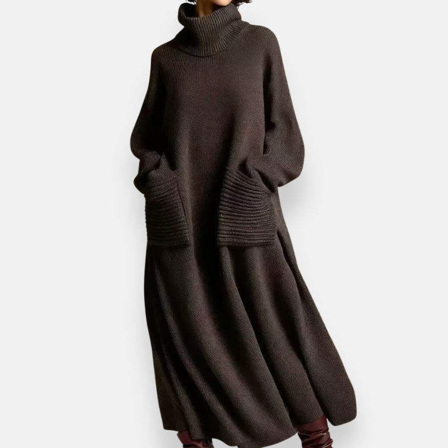 Alyndra | High Neck Knit Maxi Dress
