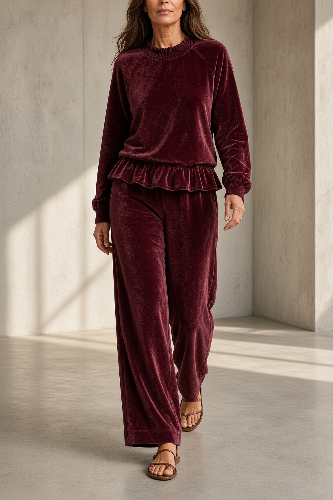 Verity | Ruffle-Trim Two-Piece Set