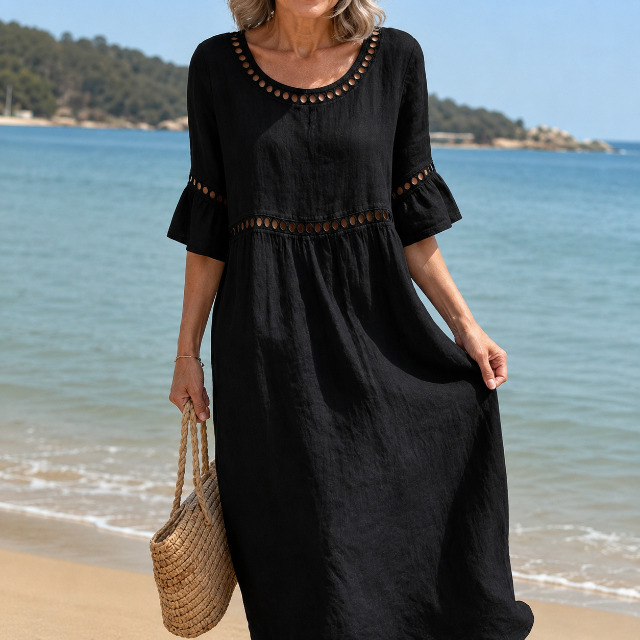 Hélène | Cotton-Linen Long Dress