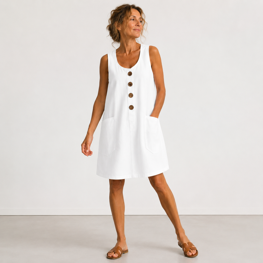 Maud™ | Premium Linen Blend Summer Dress