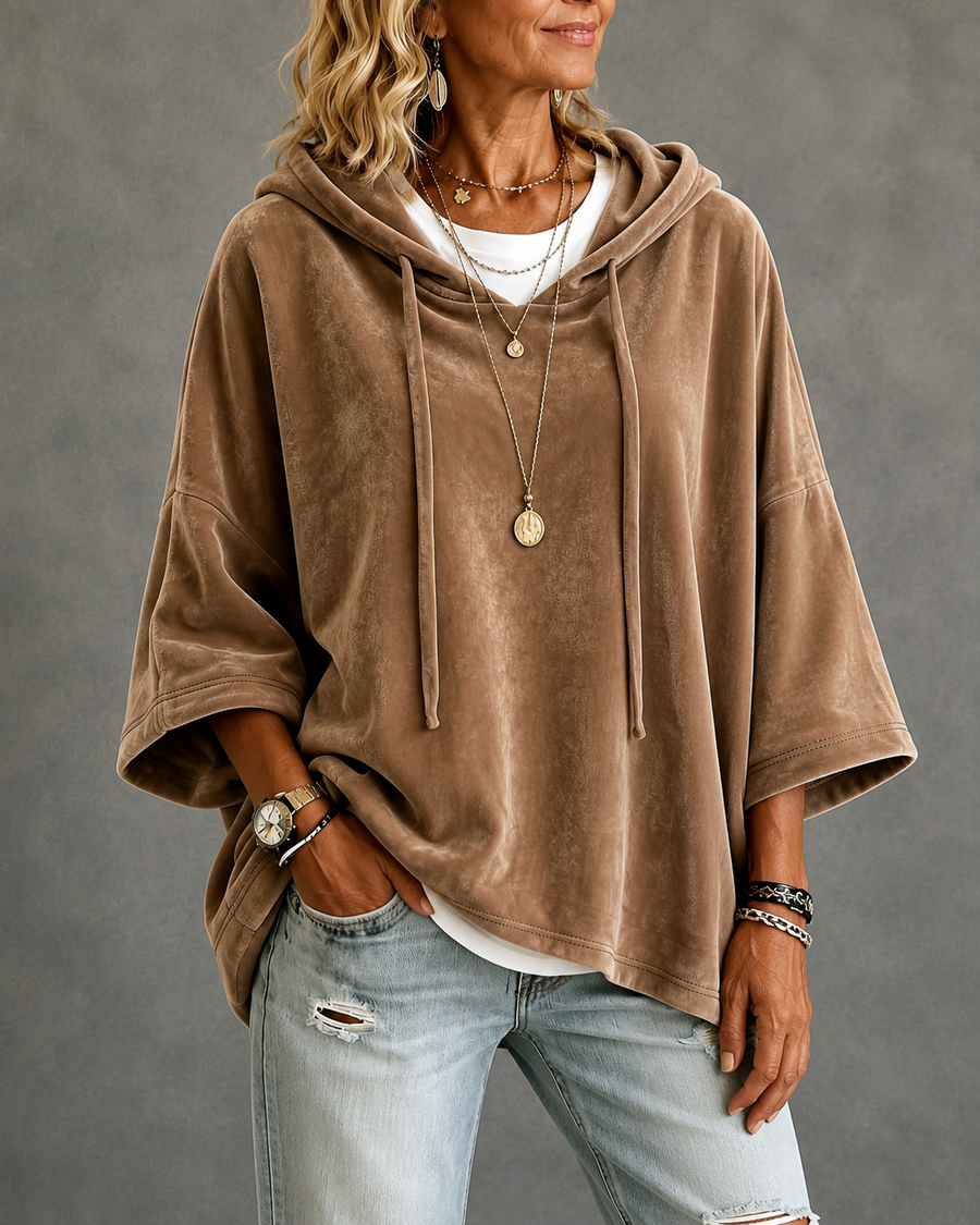 Luana | Luxe Velours Oversized Hoodie