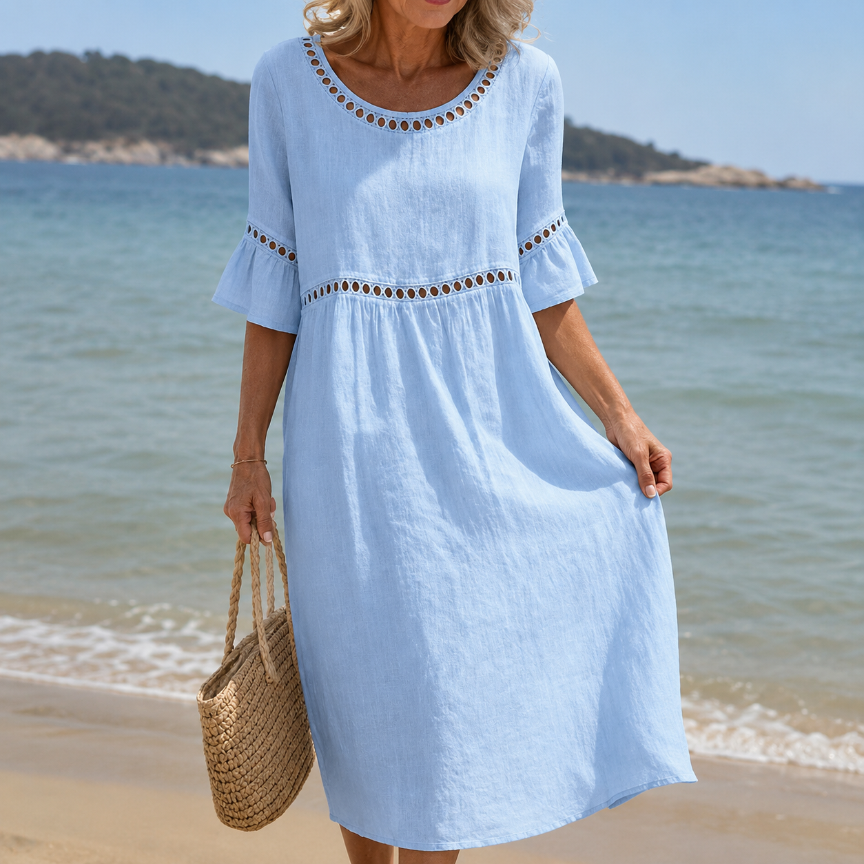 Hélène | Cotton-Linen Long Dress