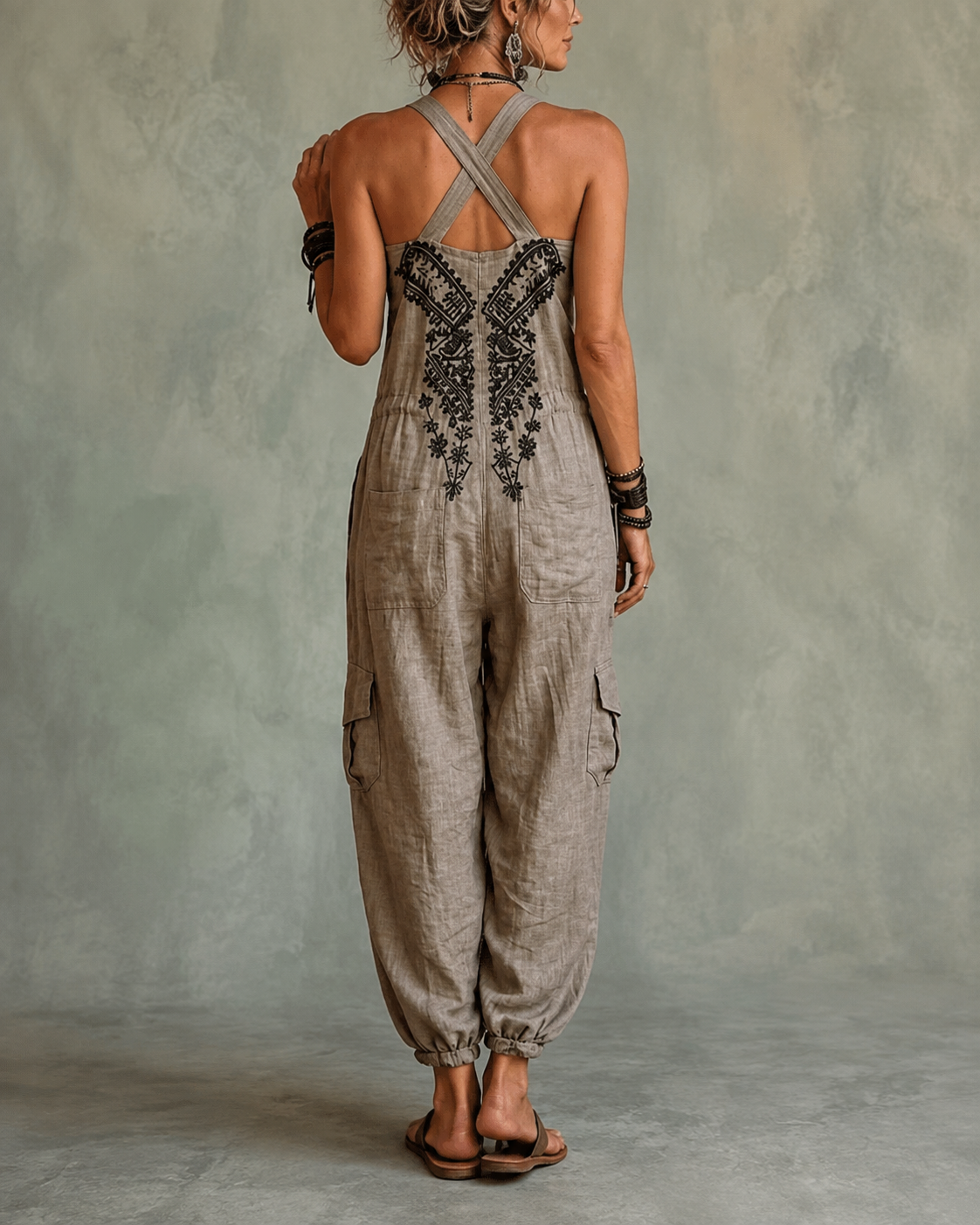 Aria™ | Bohemian Embroidered Jumpsuit