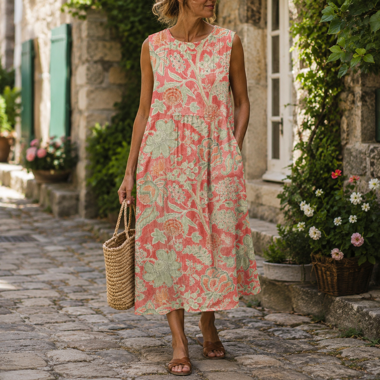 Marina™ | Floral Midi Dress