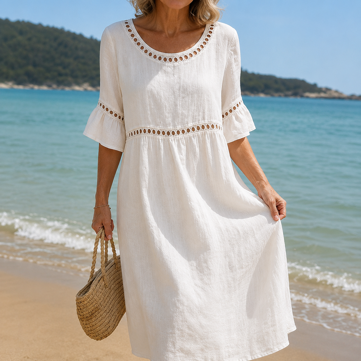 Hélène | Cotton-Linen Long Dress