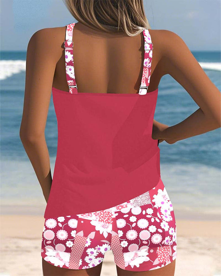 DAMHNAIT | TWO-PIECE SWIMSUIT SET WITH SHORTS