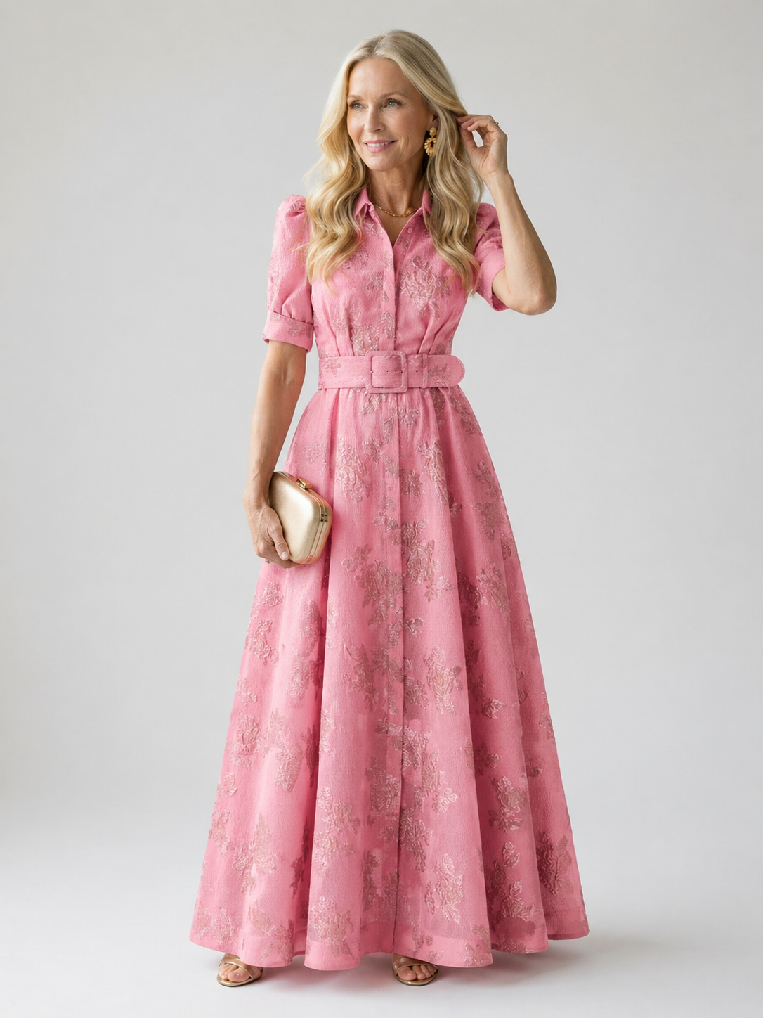 Grace™ | Belted Floral Maxi Dress