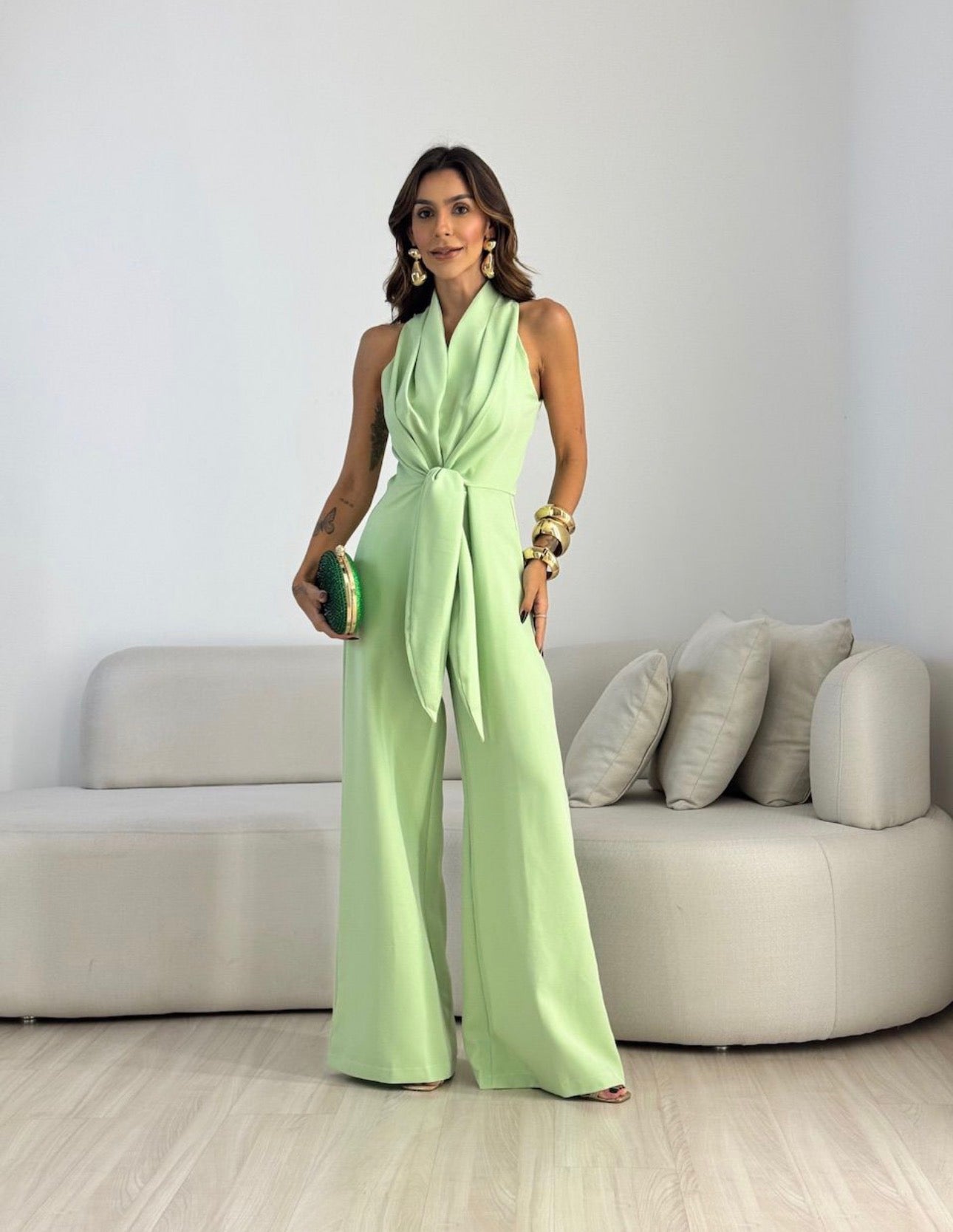Soraya™ | Elegant Draped Wide-Leg Jumpsuit