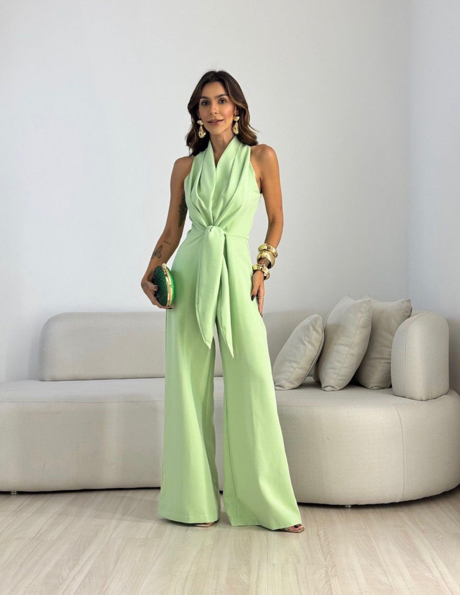 Soraya™ | Elegant Draped Wide-Leg Jumpsuit