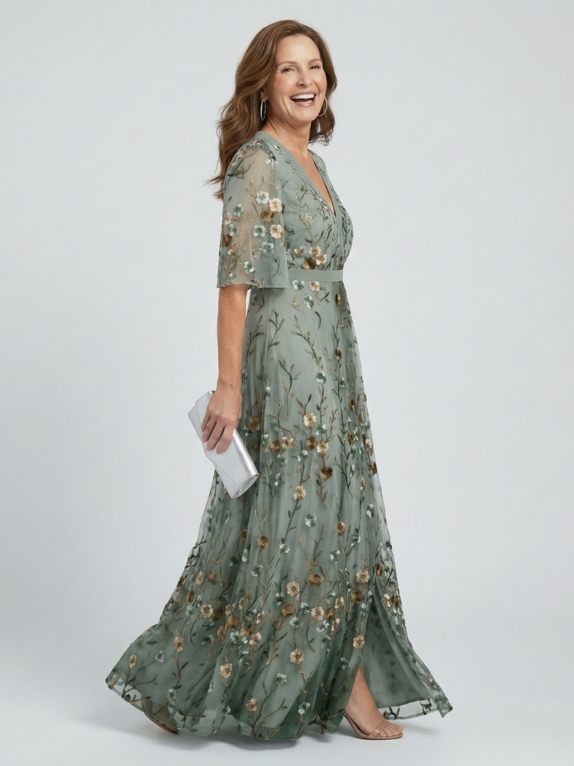 Veralise™ | Embroidered Floral Maxi Dress