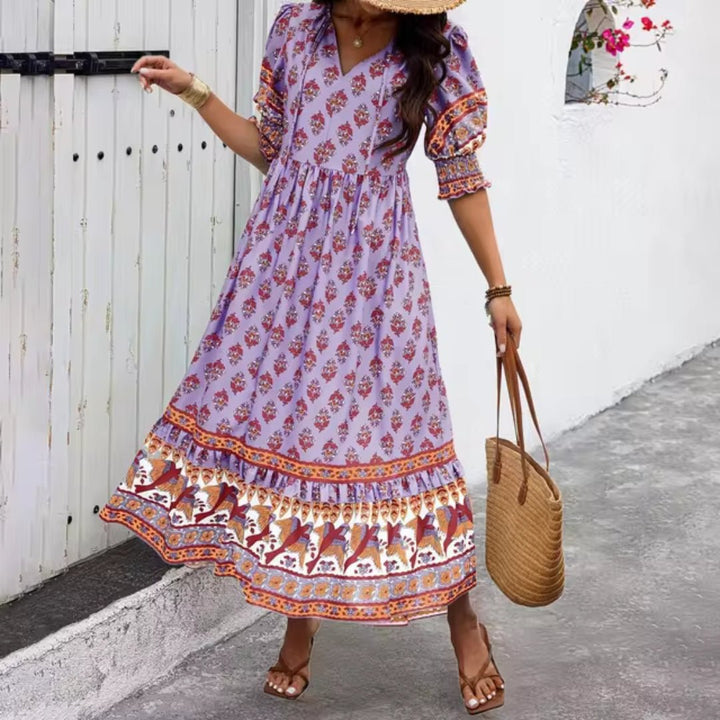 Aubre | Elegant Dress Sunset Breeze