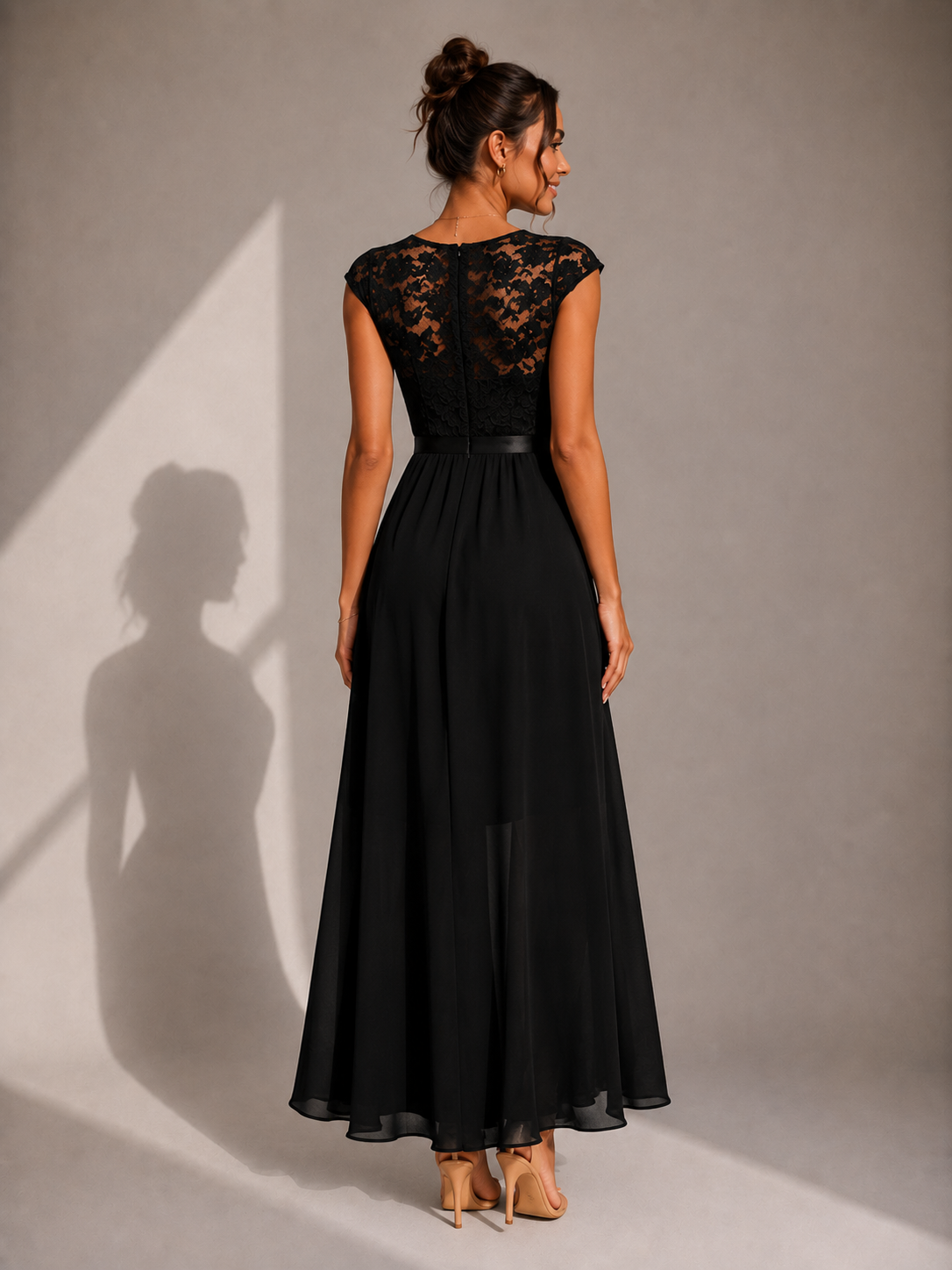 Halina | Evening Chiffon A-Line Dress
