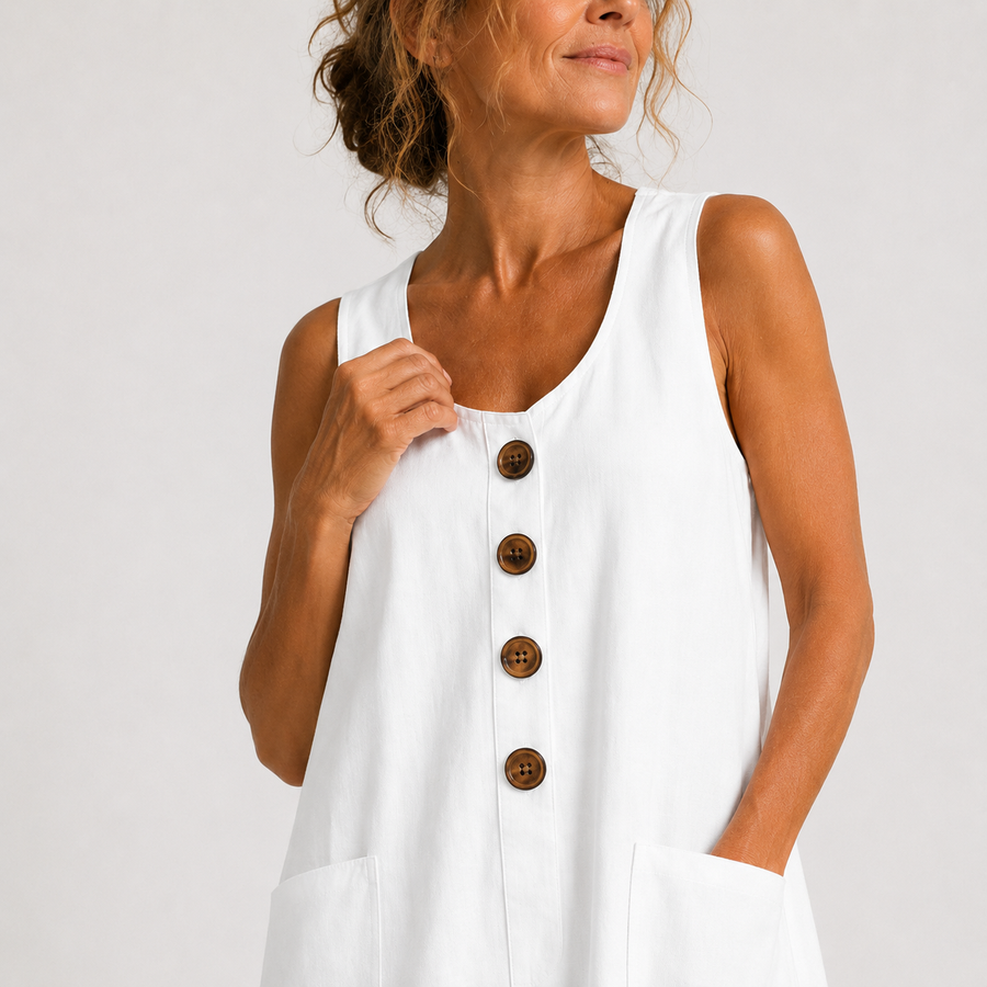 Maud™ | Premium Linen Blend Summer Dress