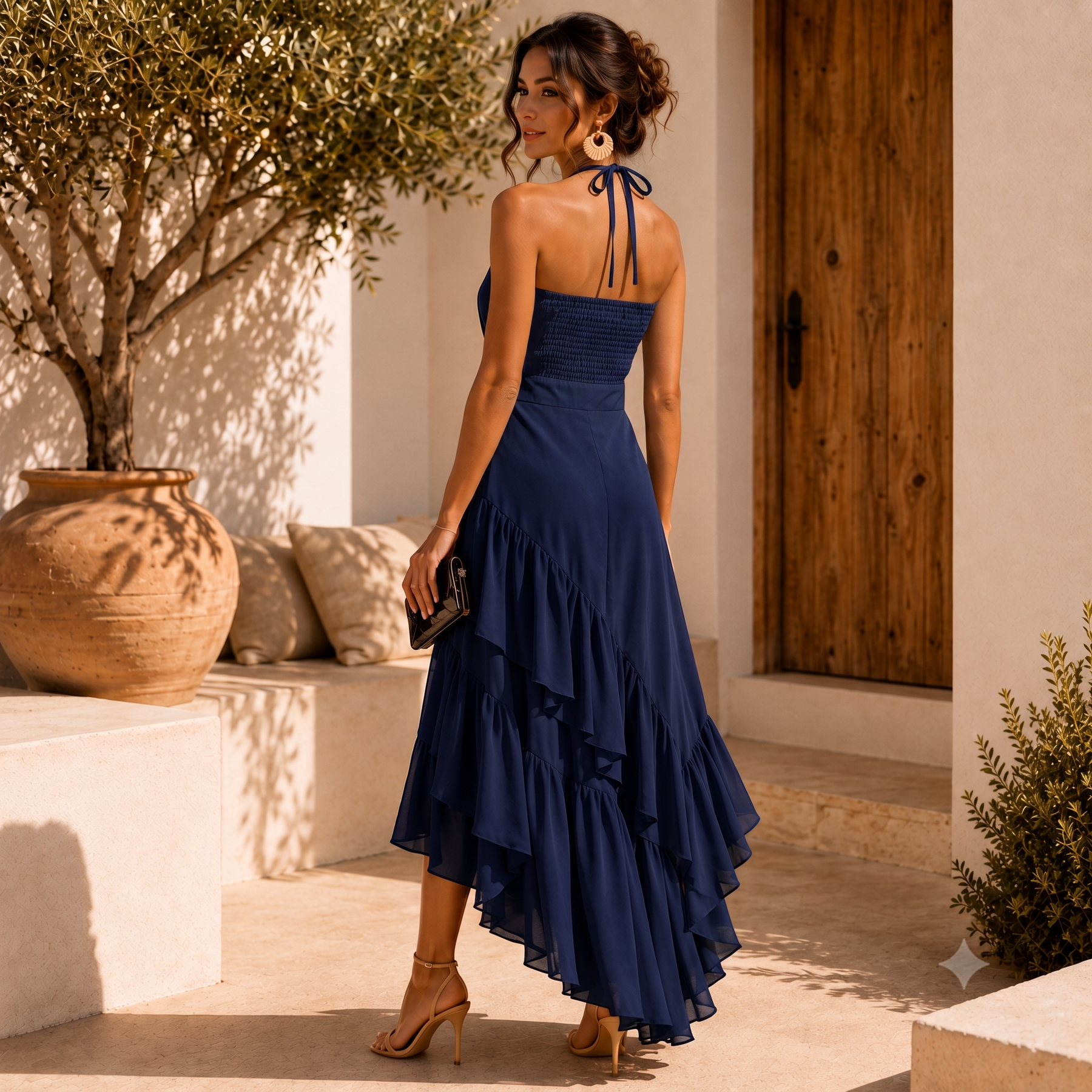 Carla™ | Elegant Asymmetric Hem Dress