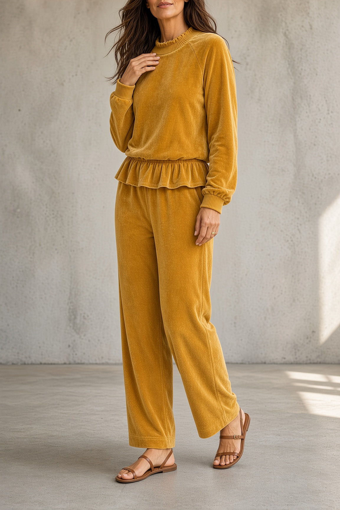 Verity | Ruffle-Trim Two-Piece Set