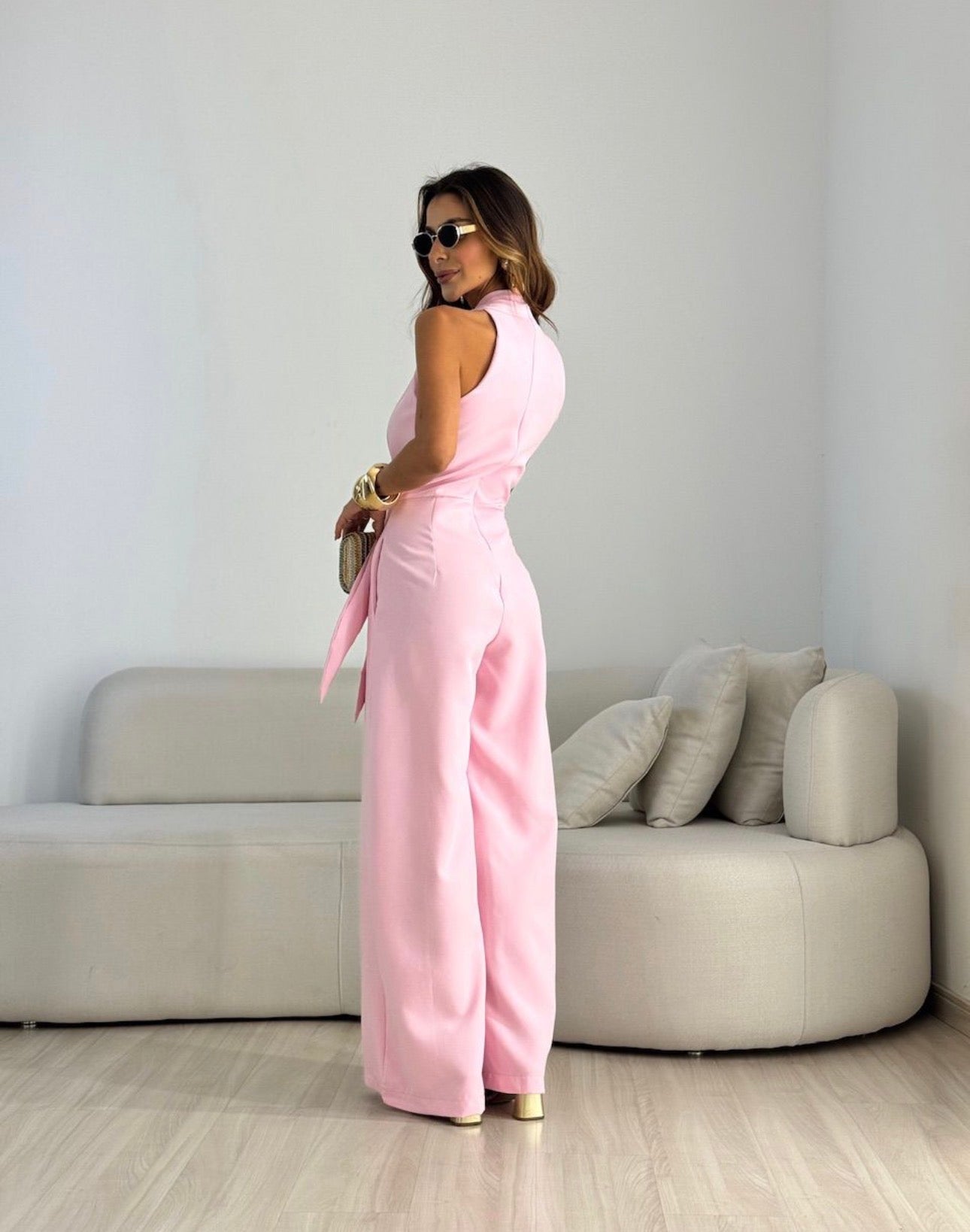 Soraya™ | Elegant Draped Wide-Leg Jumpsuit