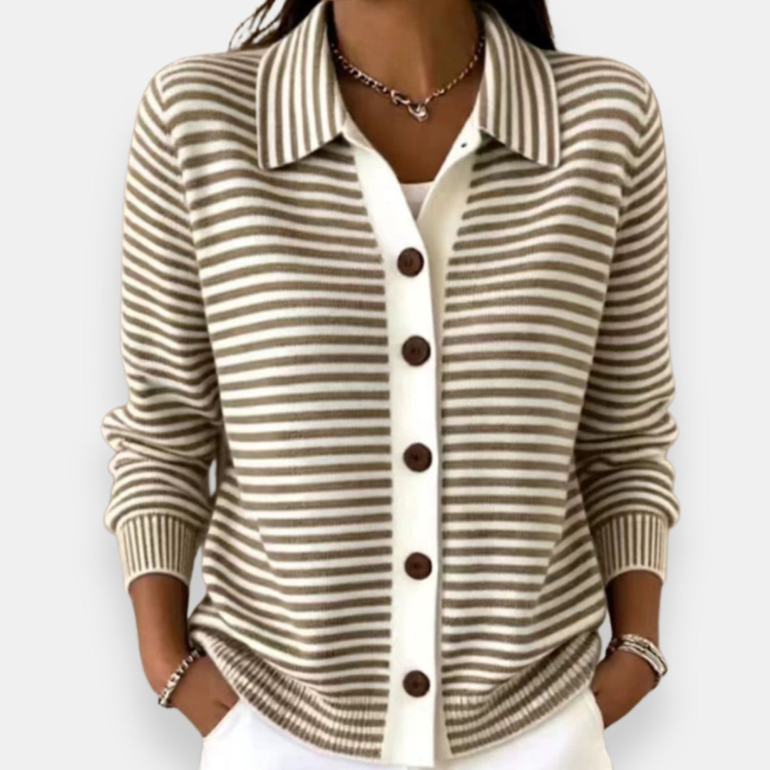 Lesley | The Striped Cardigan