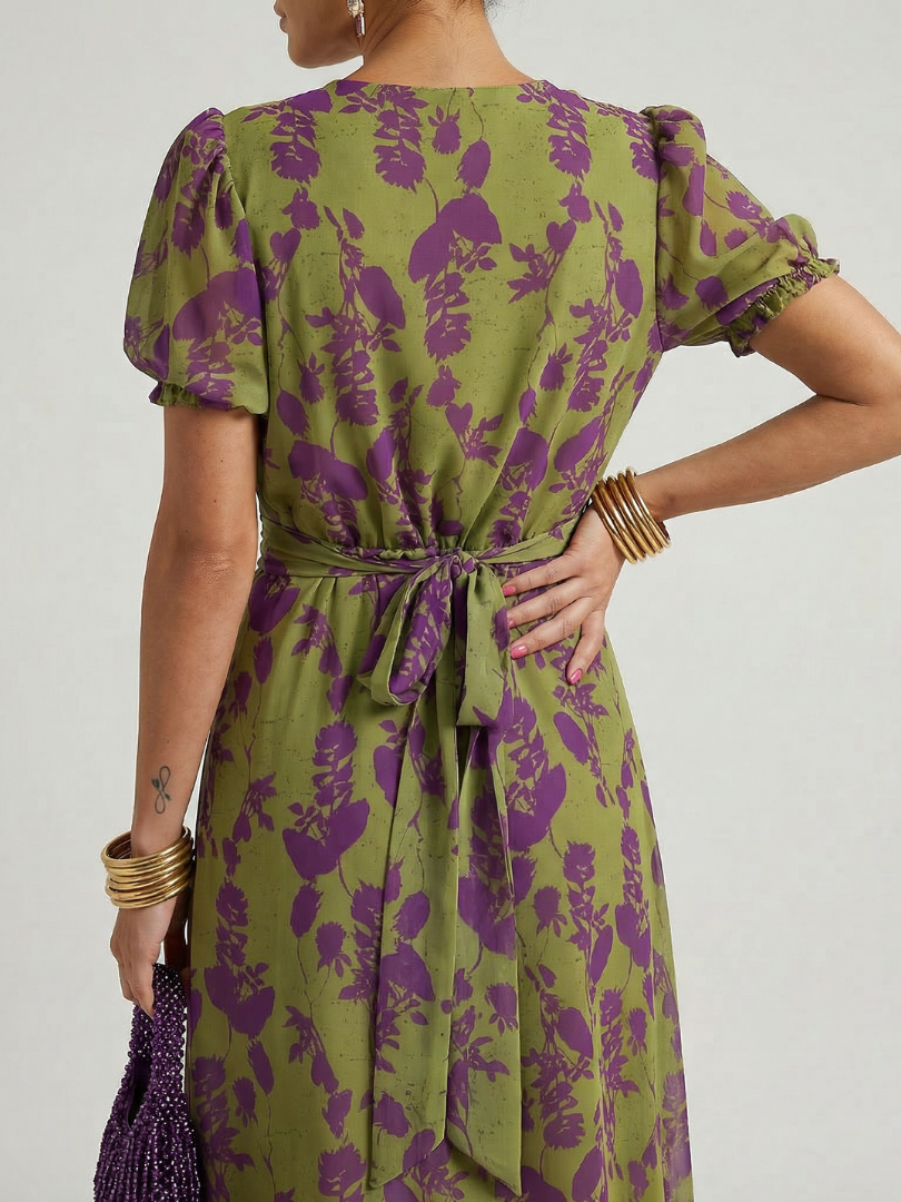 Olivia™ | Floral Wrap Midi Dress